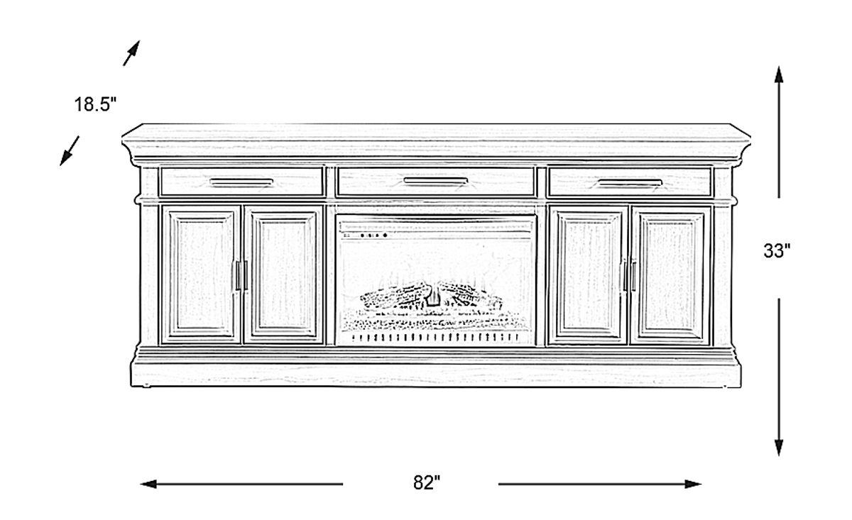 Brightwood 2 Pc Wall Unit With 82 in. Console | Rooms to Go