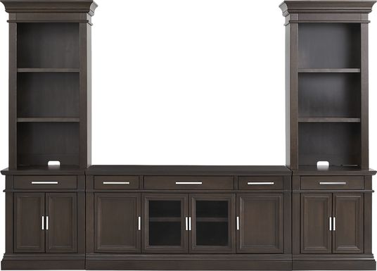 Brightwood Brown 5 Pc Wall Unit with 66 in. Console