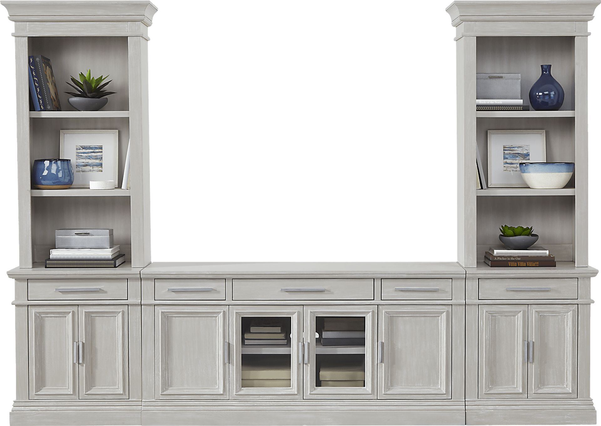 Brightwood Gray 5 Pc Wall Unit with 66 in. Console - Image 2