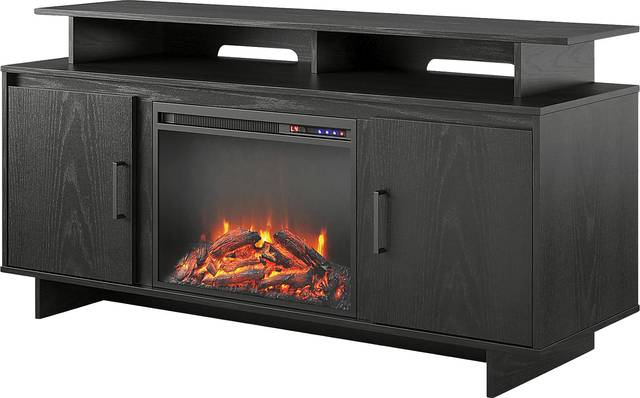 Brigitta Black 59 in. Console with Electric Fireplace - Thumbnail - Image 6