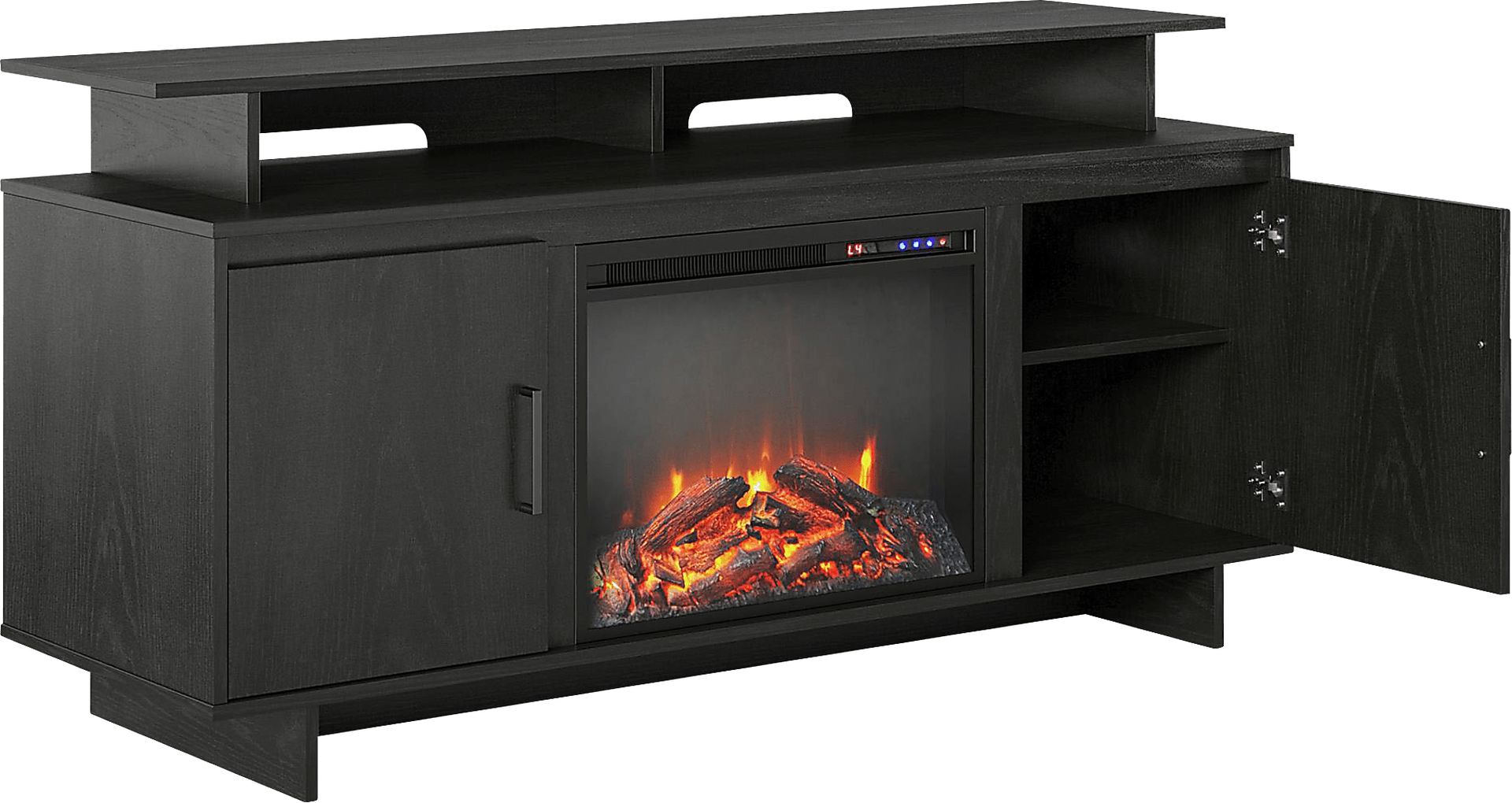 Brigitta Black 59 in. Console with Electric Fireplace - Image 7