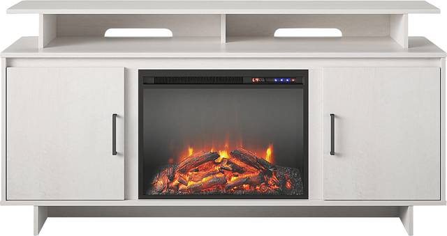 Brigitta Ivory 59 in. Console with Electric Fireplace - Thumbnail - Image 3