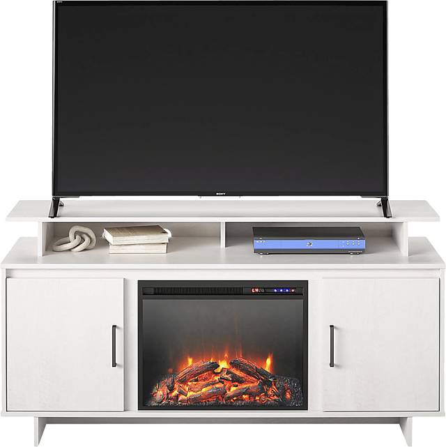 Brigitta Ivory 59 in. Console with Electric Fireplace - Thumbnail - Image 5