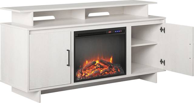 Brigitta Ivory 59 in. Console with Electric Fireplace - Thumbnail - Image 6