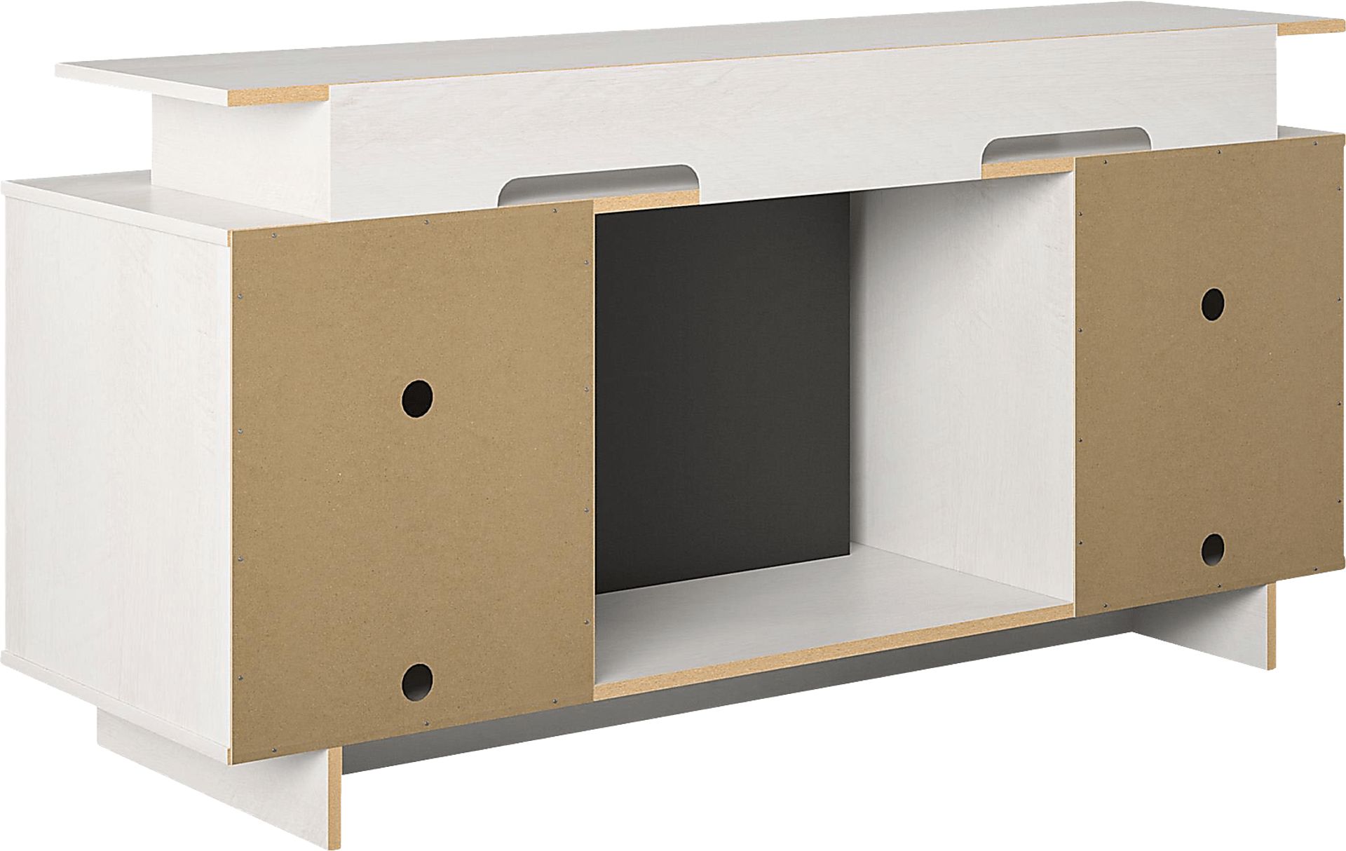 Brigitta Ivory 59 in. Console with Electric Fireplace - Image 8