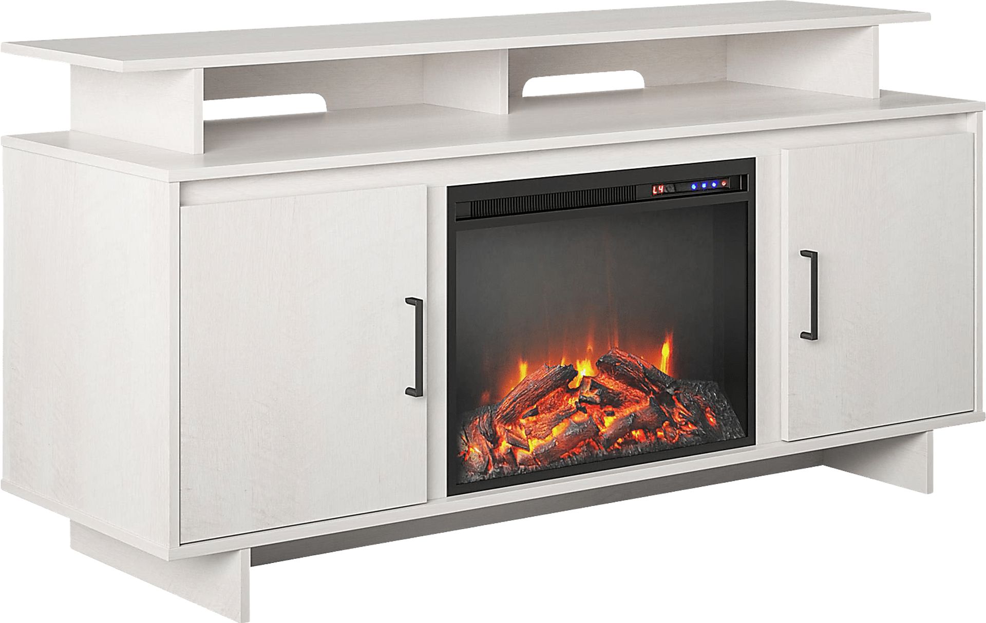 Brigitta Ivory 59 in. Console with Electric Fireplace - Image 1