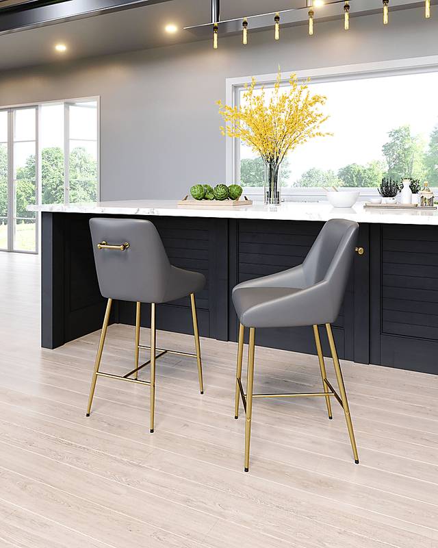 Brigodoom Gray Counter Height Stool - Thumbnail - Image 2