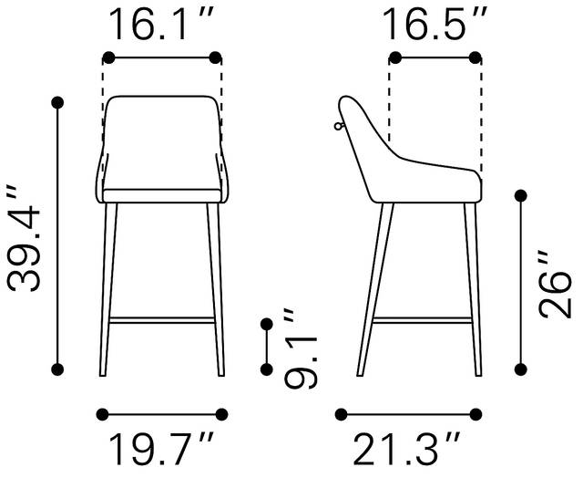 Brigodoom Gray Counter Height Stool - Thumbnail - Image 10