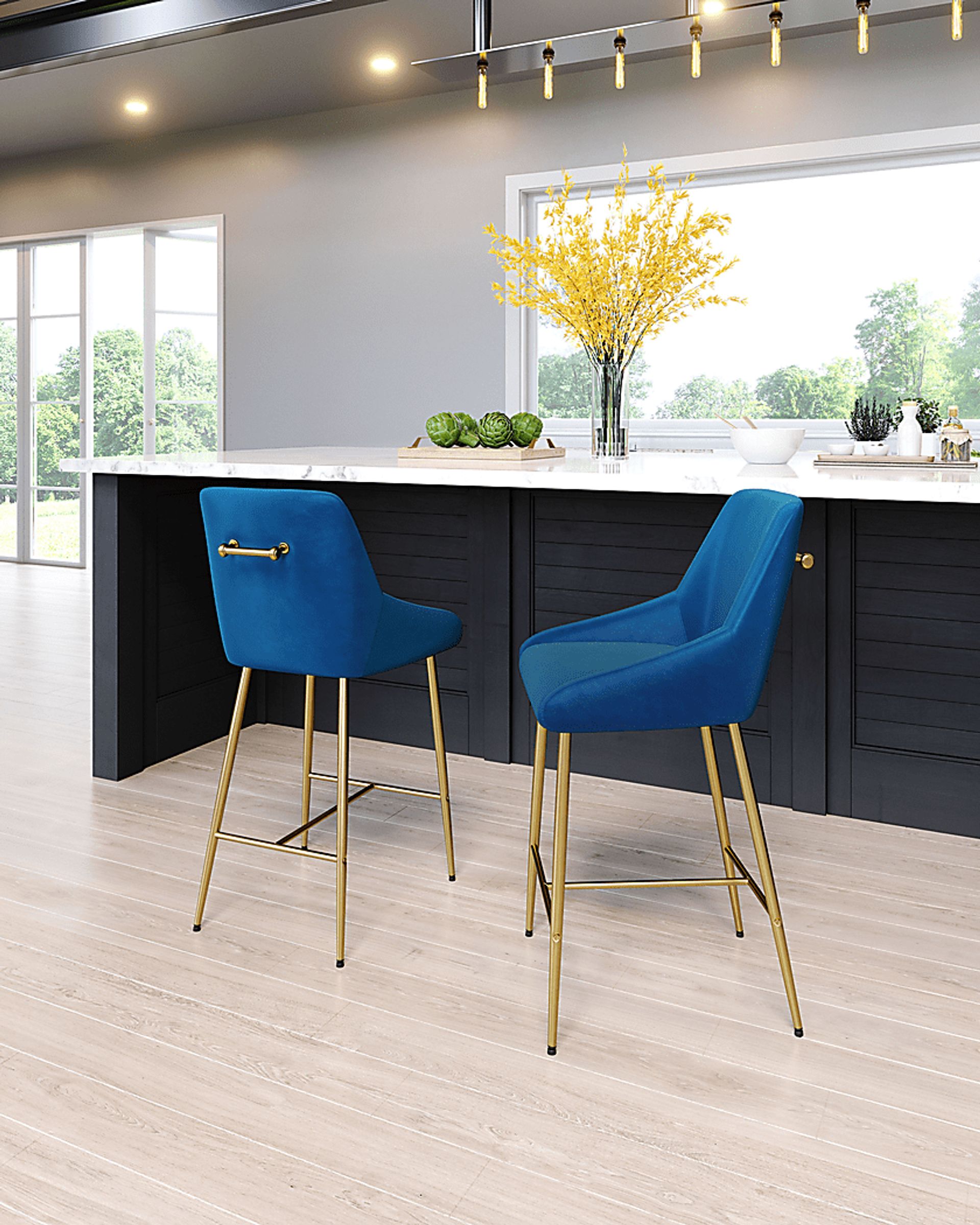 Brigodoom Navy Counter Height Stool - Image 2