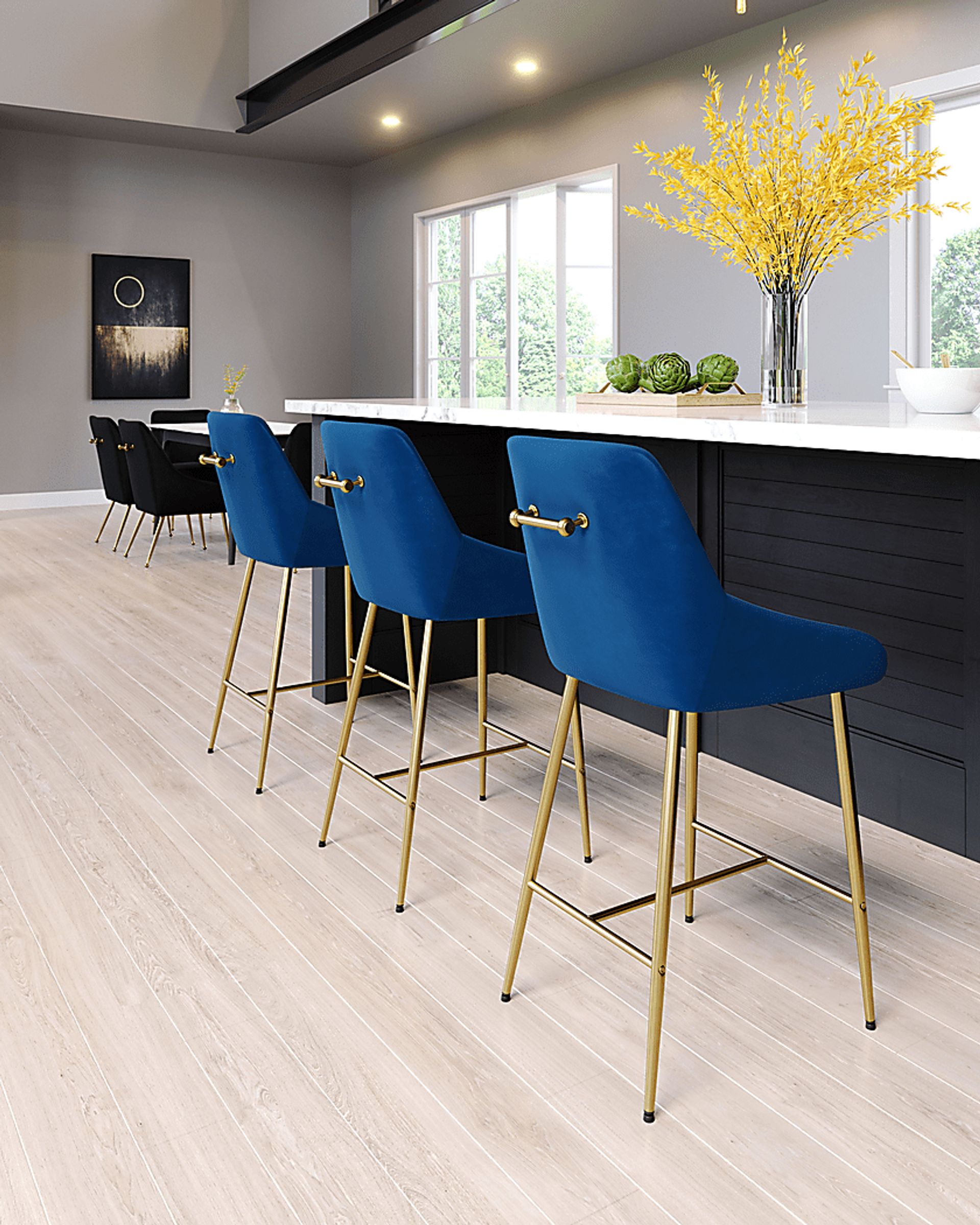 Brigodoom Navy Counter Height Stool - Image 3