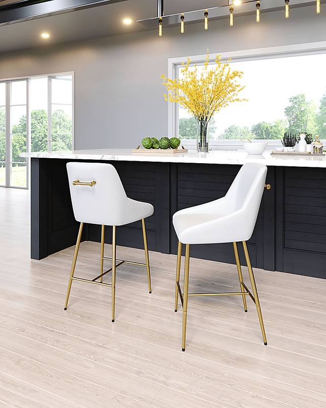 Brigodoom White Counter Height Stool - Thumbnail - Image 2