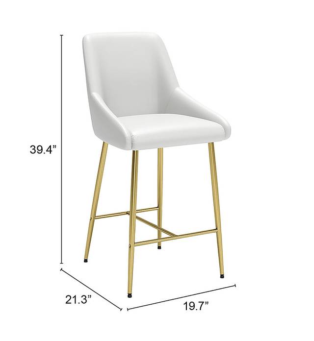 Brigodoom White Counter Height Stool - Thumbnail - Image 9