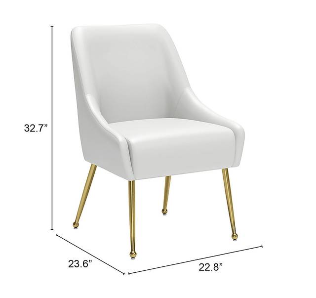 Brigodoom White Dining Chair - Thumbnail - Image 10