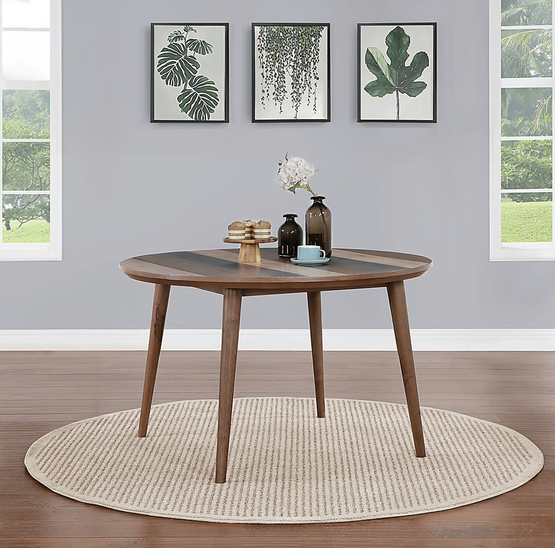Brigtine Brown Round Dining Table - Image 2