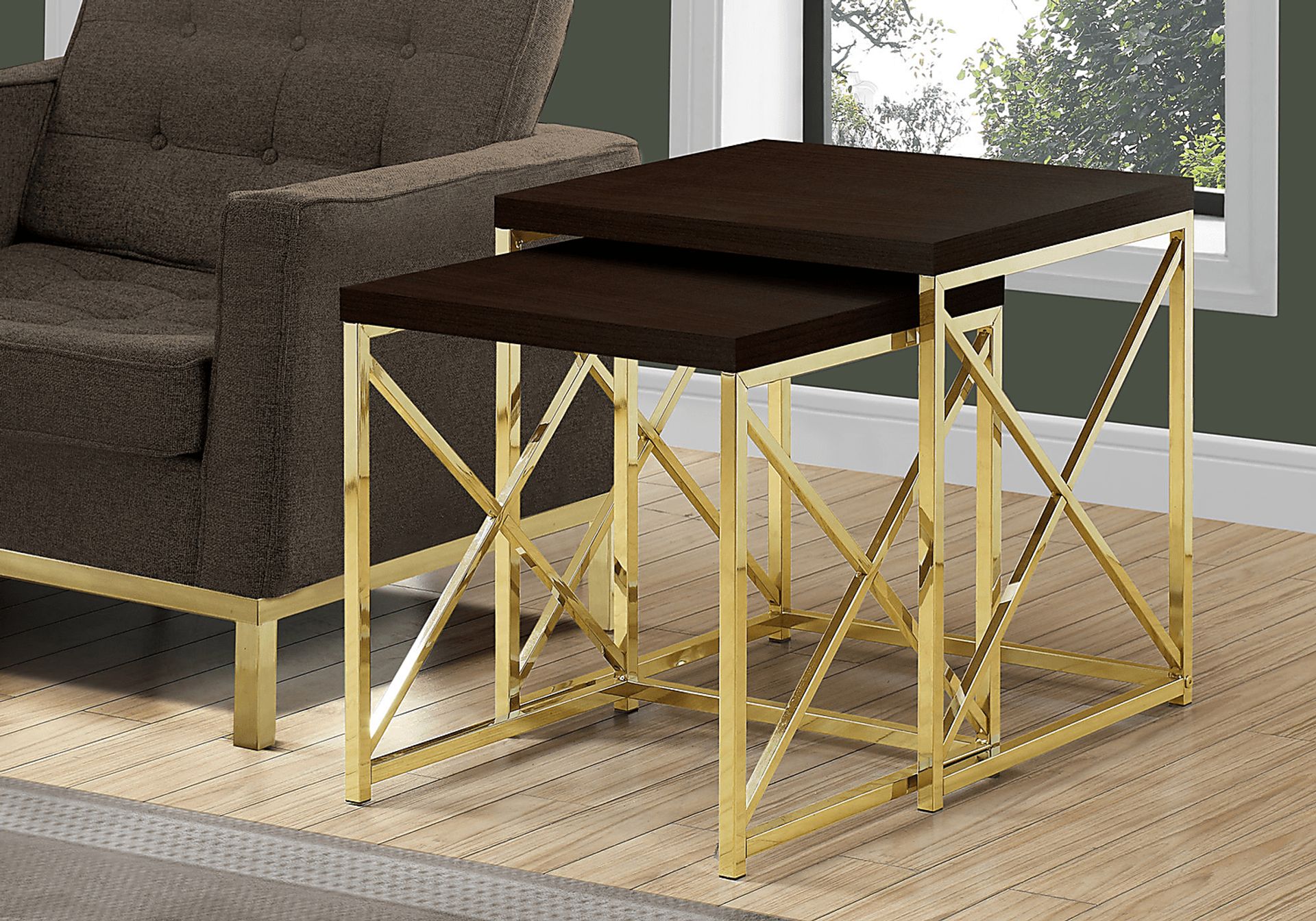 Brillock Gold Nesting Tables - Image 2