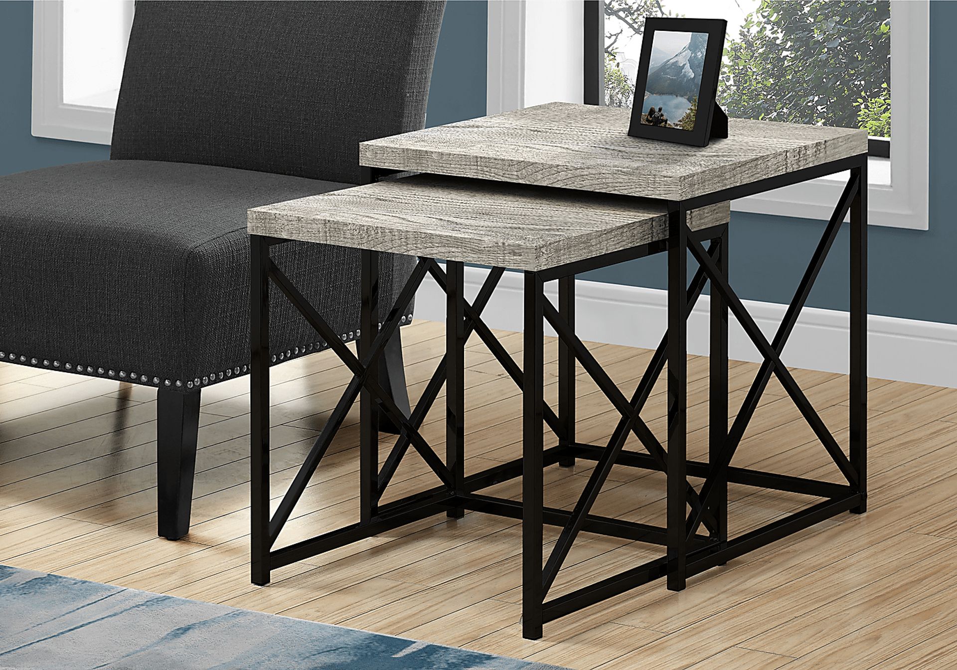 Brillock Gray Nesting Tables - Image 2