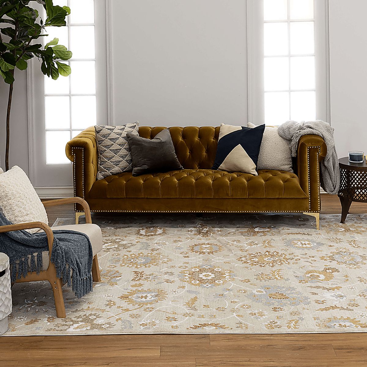Briman Beige Rugs | Rooms to Go