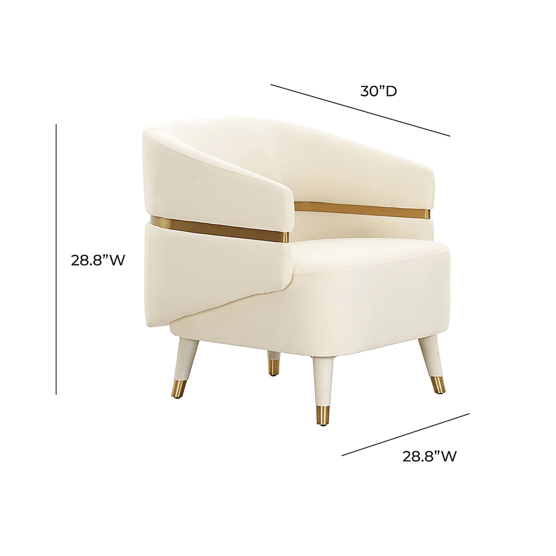 Brimer Cream Accent Chair - Image 6