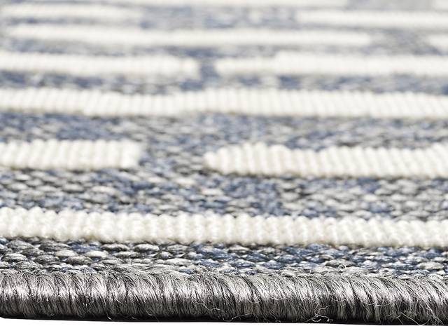 Brimley Blue 6'6 x 9'4 Indoor/Outdoor Rug - Thumbnail - Image 8