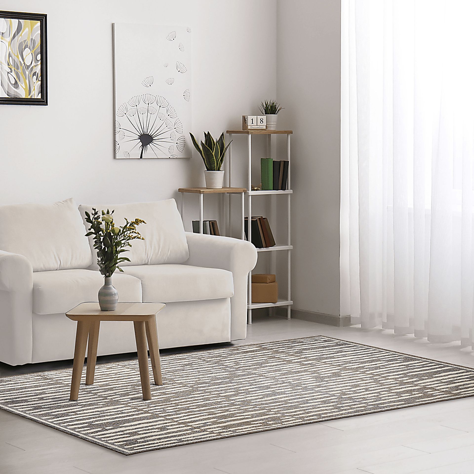 Brimley Gray 7'10 x 9'10 Indoor/Outdoor Rug - Image 2