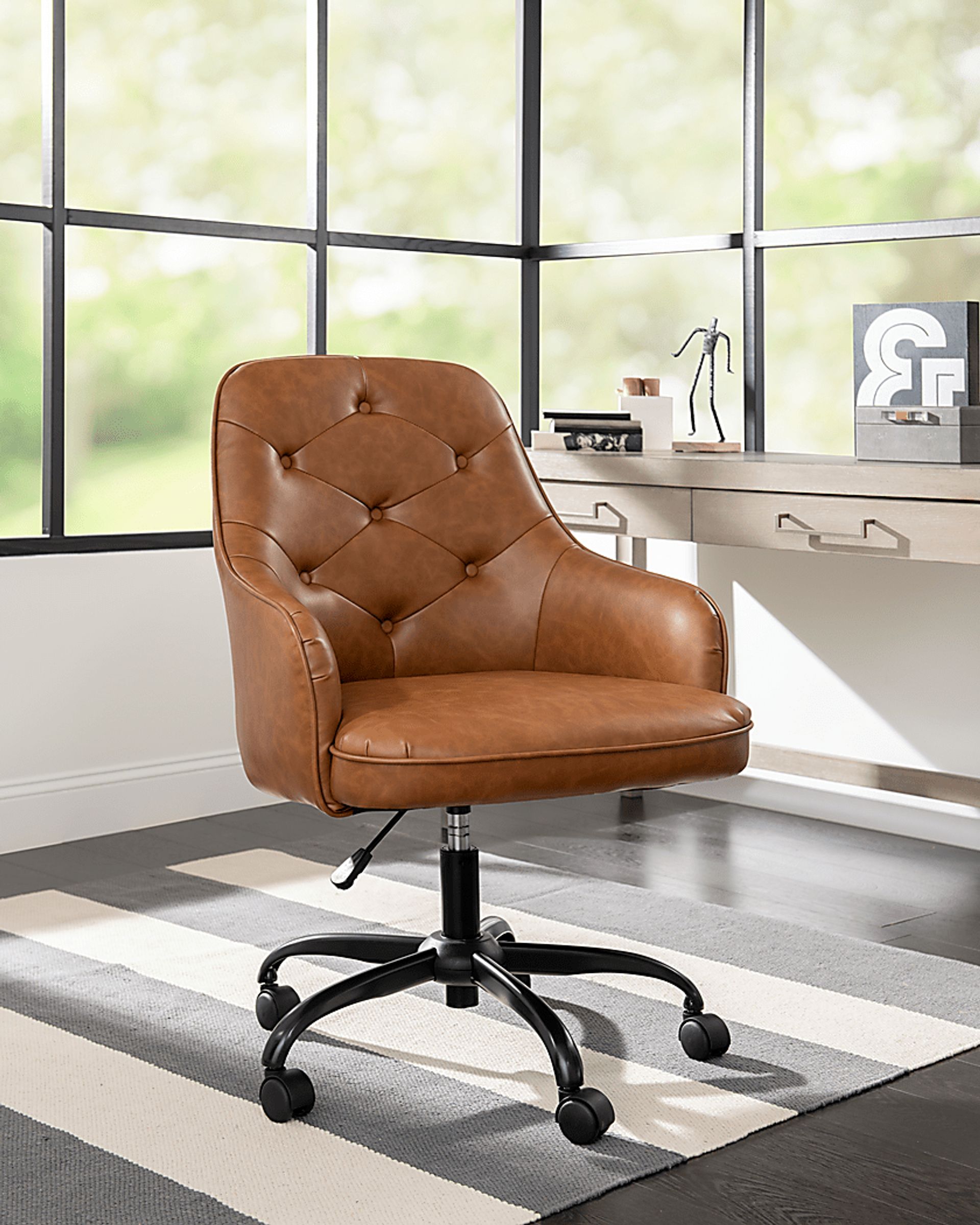 Brinamwood Cognac Office Chair - Image 2