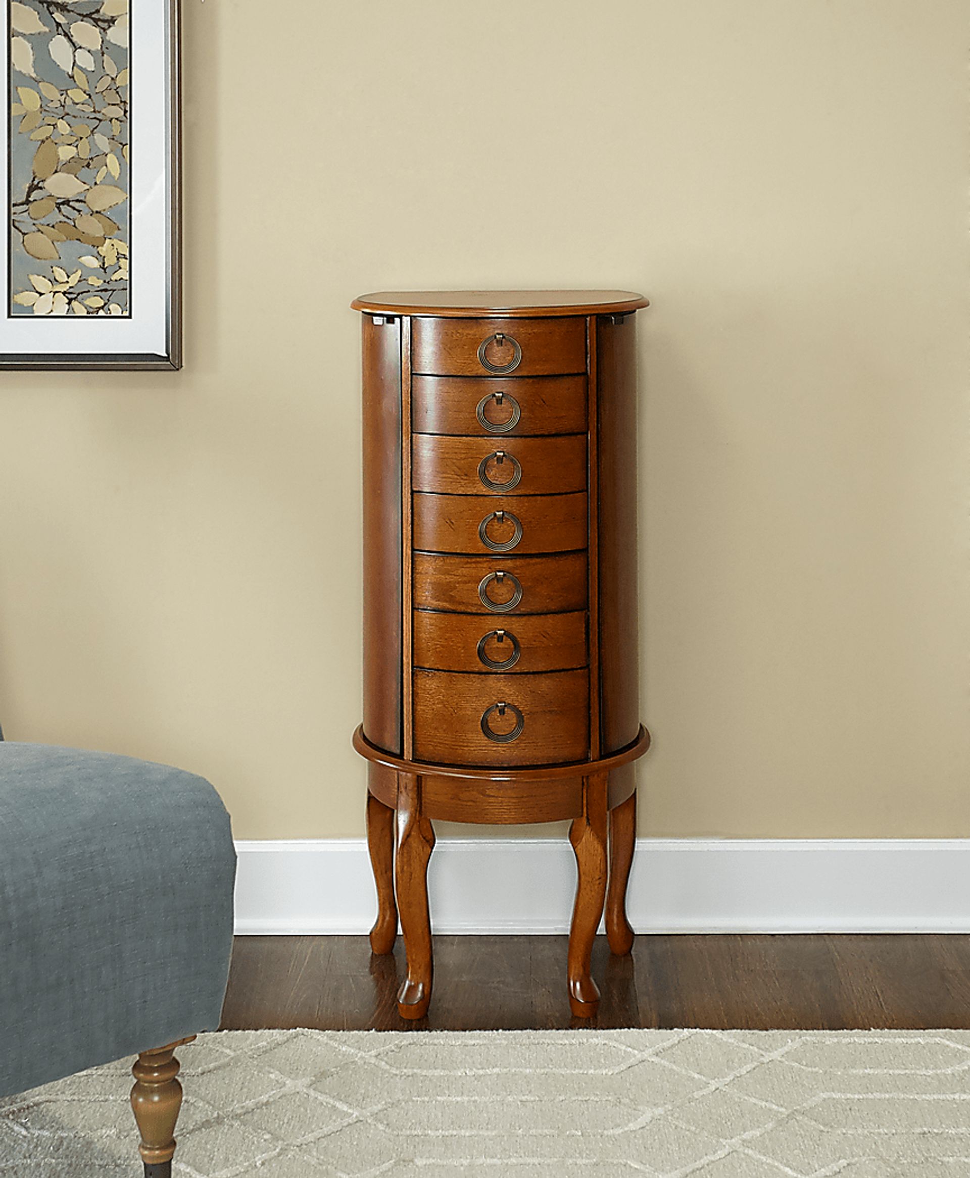 Brinegar Brown Jewelry Armoire - Image 3