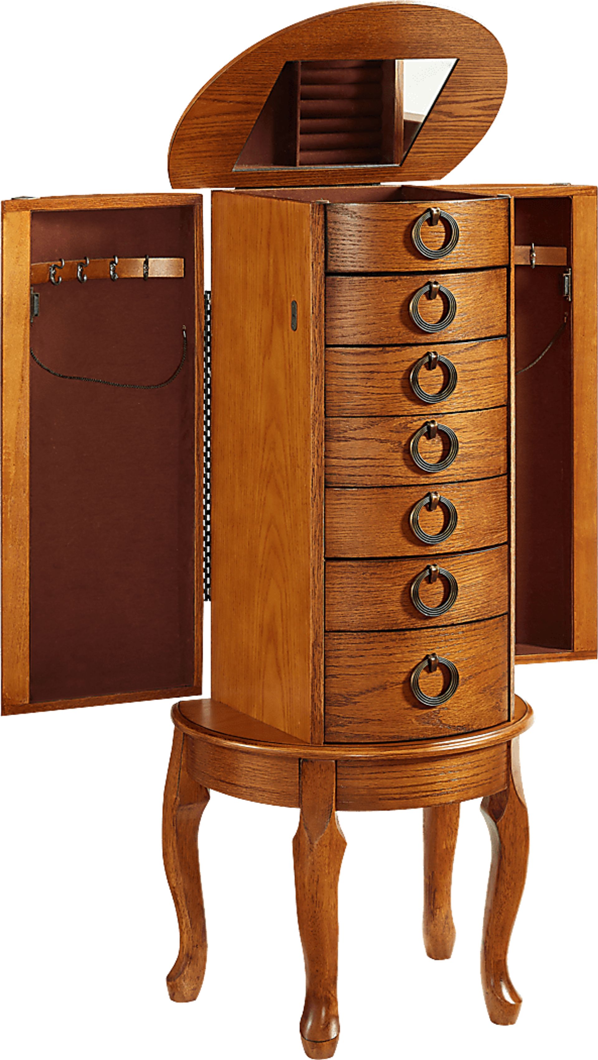 Brinegar Brown Jewelry Armoire - Image 6