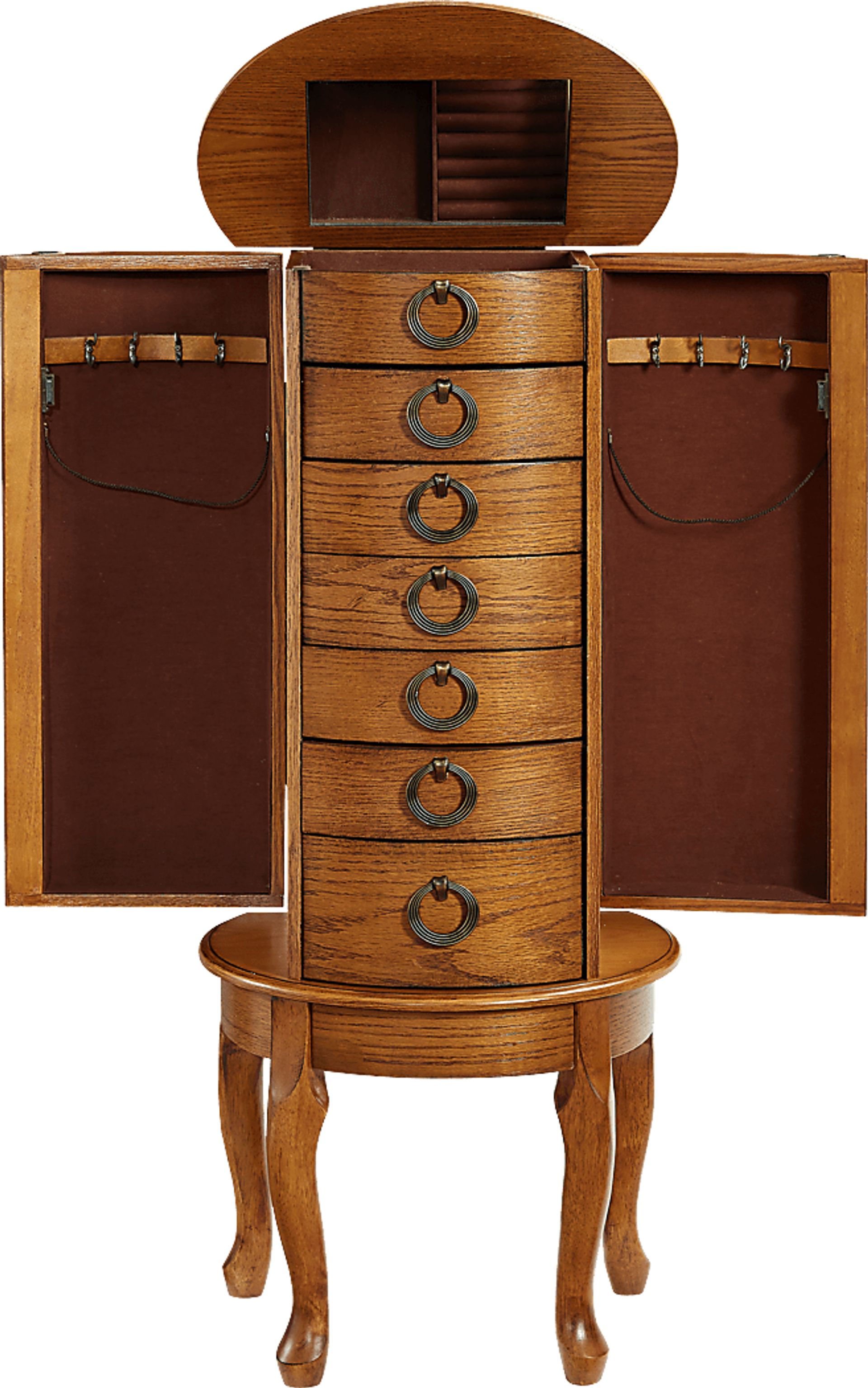 Brinegar Brown Jewelry Armoire - Image 7