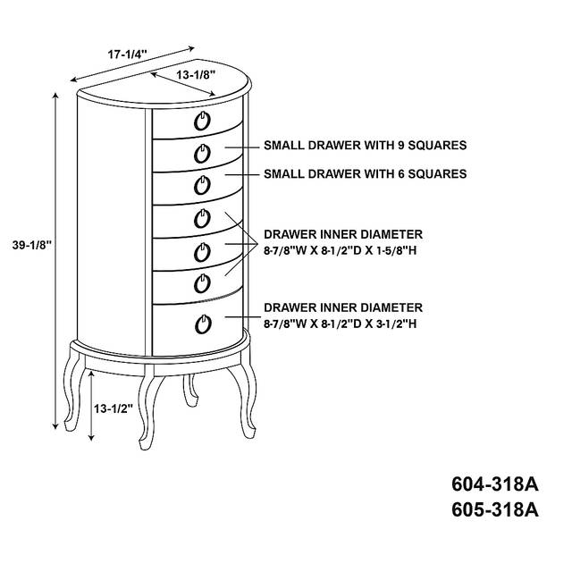 Brinegar Cherry Jewelry Armoire - Thumbnail - Image 16