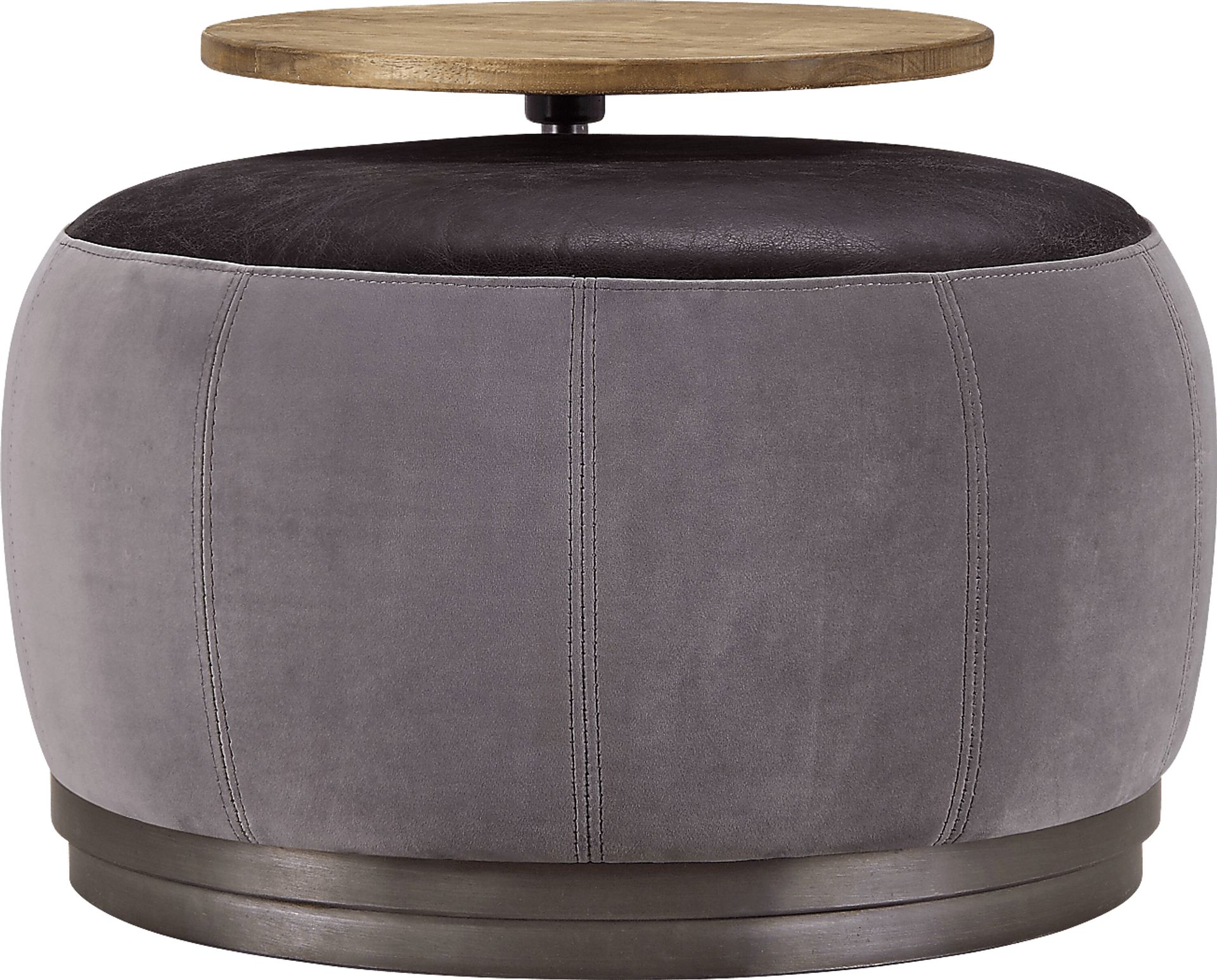 Brinkally Gray Cocktail Ottoman - Image 2