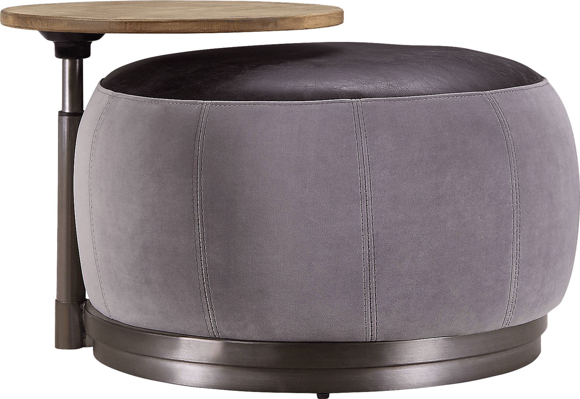 Brinkally Gray Cocktail Ottoman - Image 3