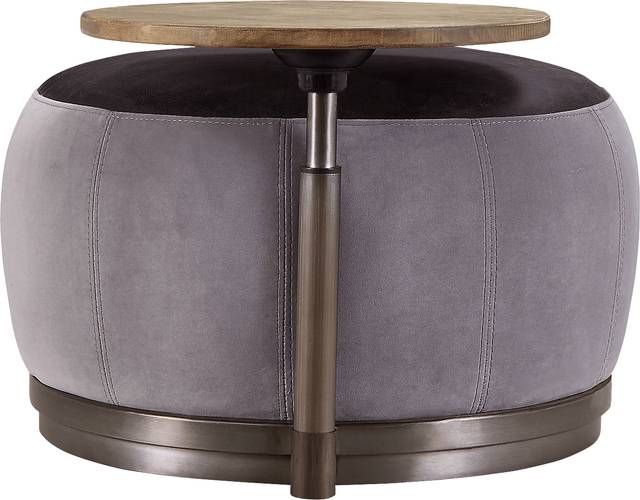 Brinkally Gray Cocktail Ottoman - Thumbnail - Image 4