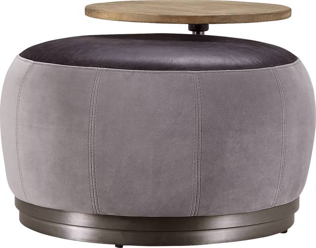 Brinkally Gray Cocktail Ottoman - Thumbnail - Image 1