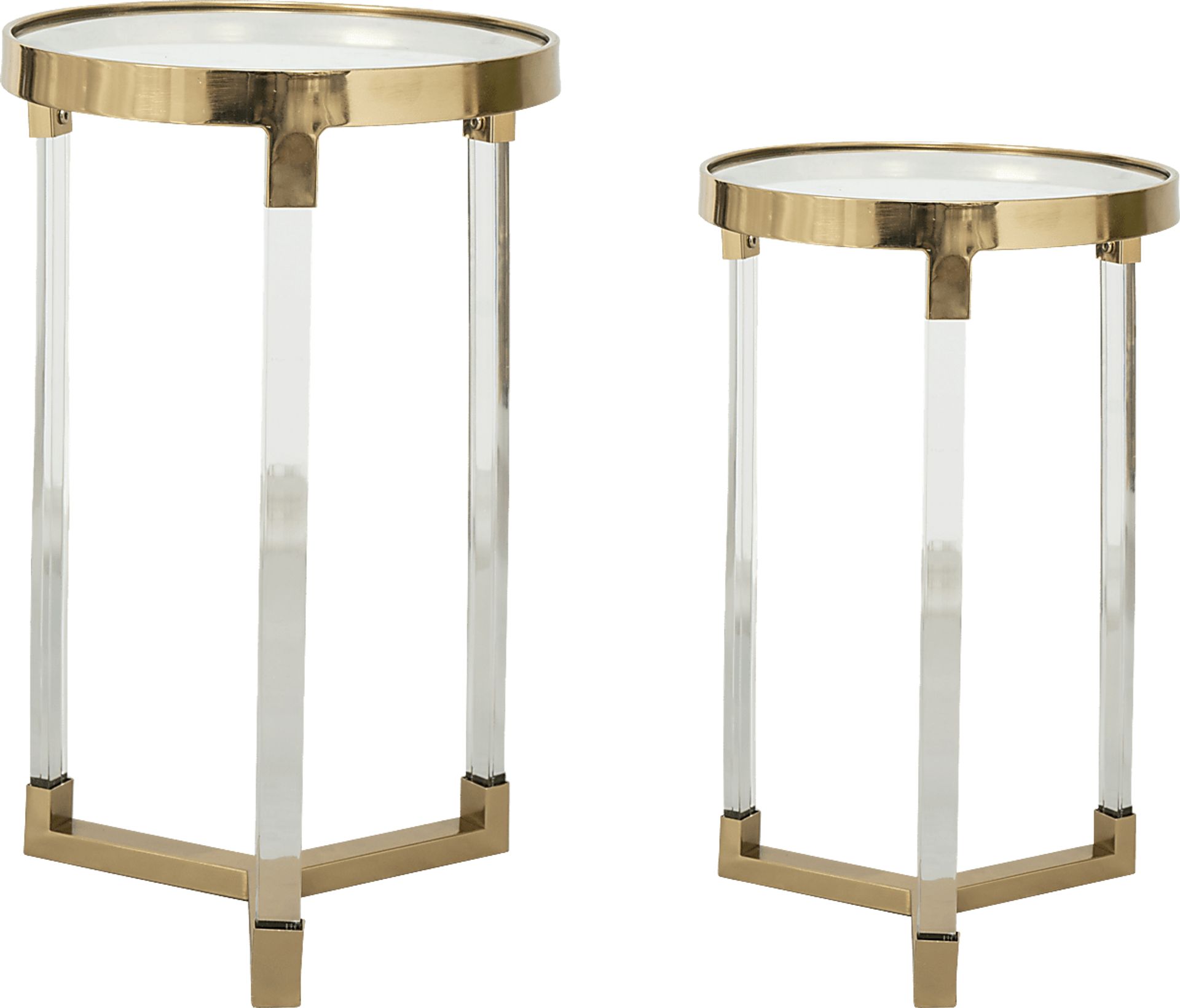 Brinkbum Gold Nesting Tables, Set of 2 - Image 1
