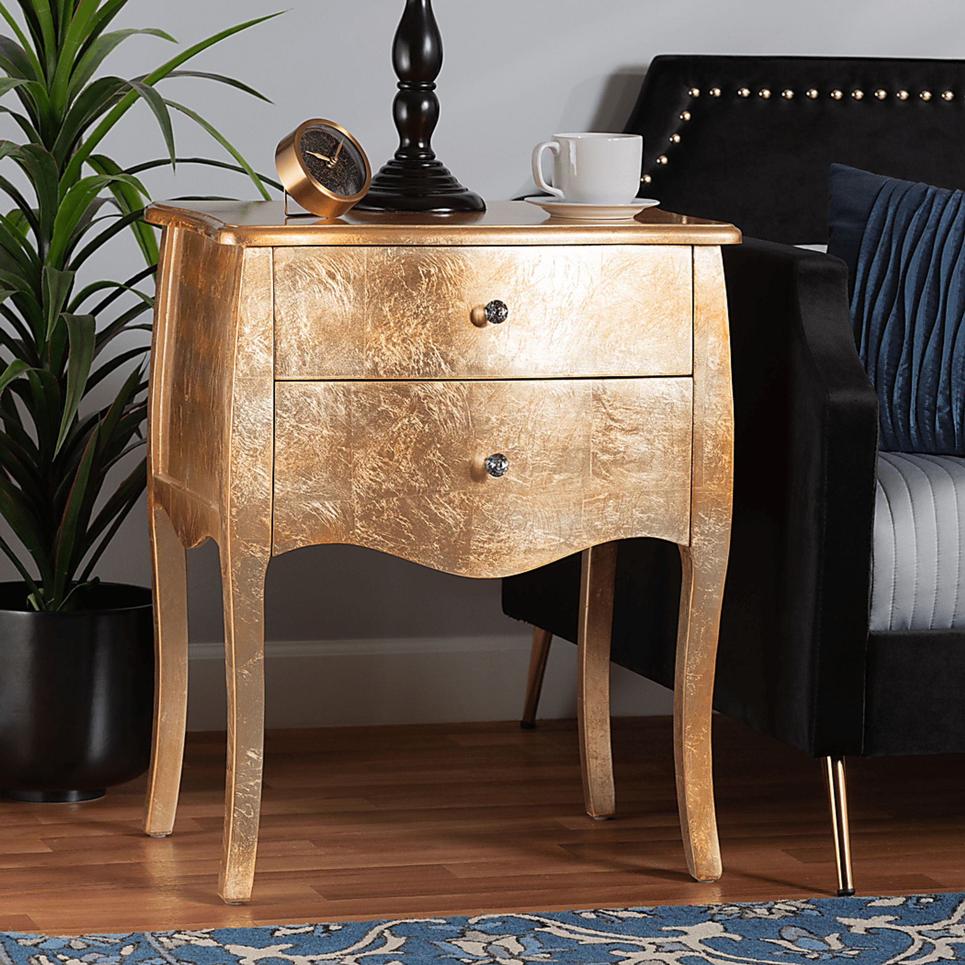Brinkhoff II Gold Nightstand - Image 2