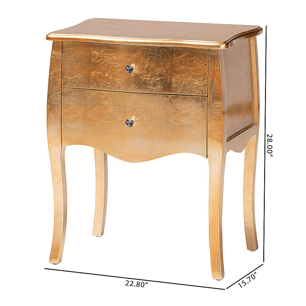 Brinkhoff II Gold Nightstand