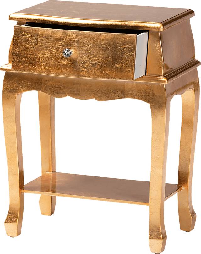 Brinkhoff III Gold Nightstand - Thumbnail - Image 4