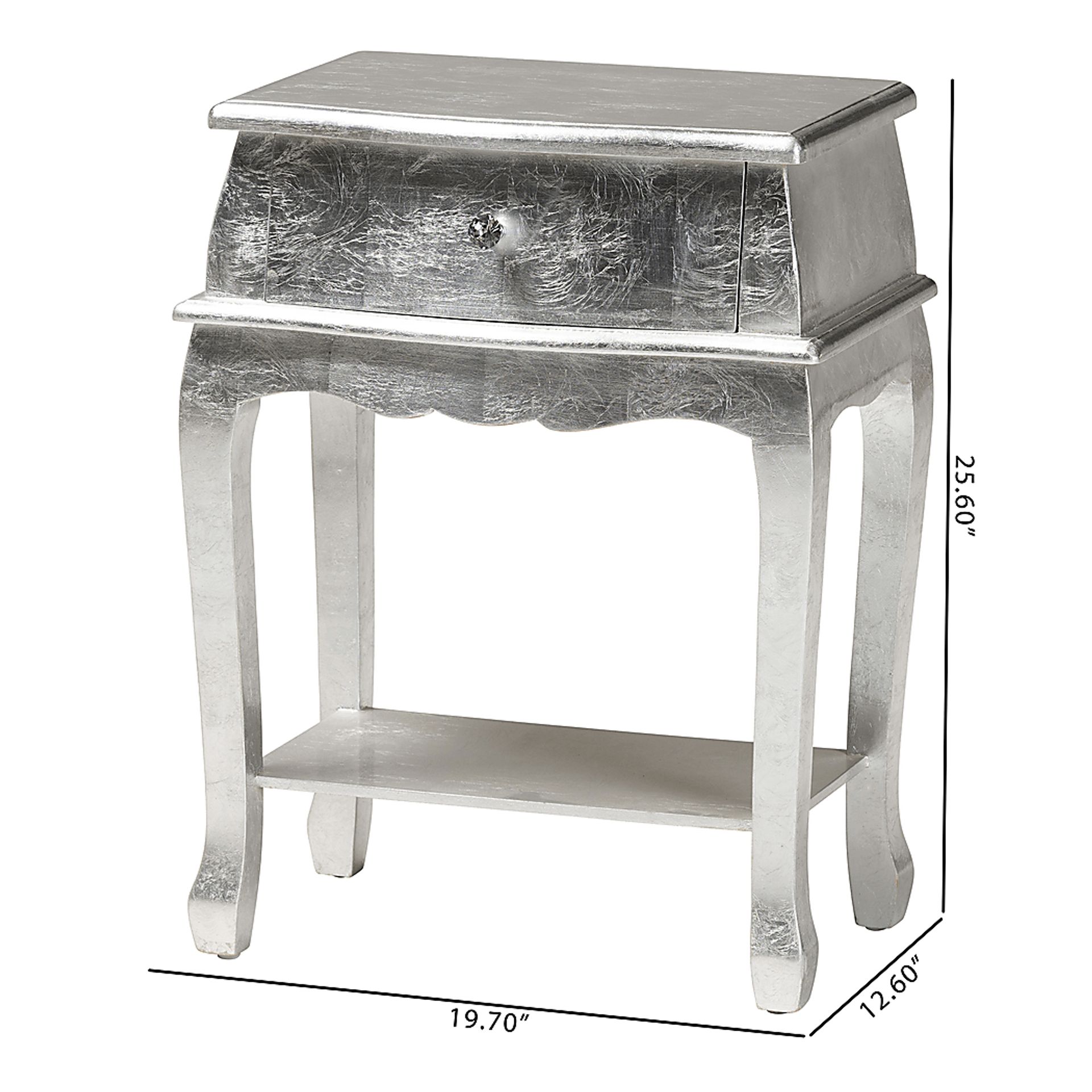 Brinkhoff III Silver Nightstand - Image 10