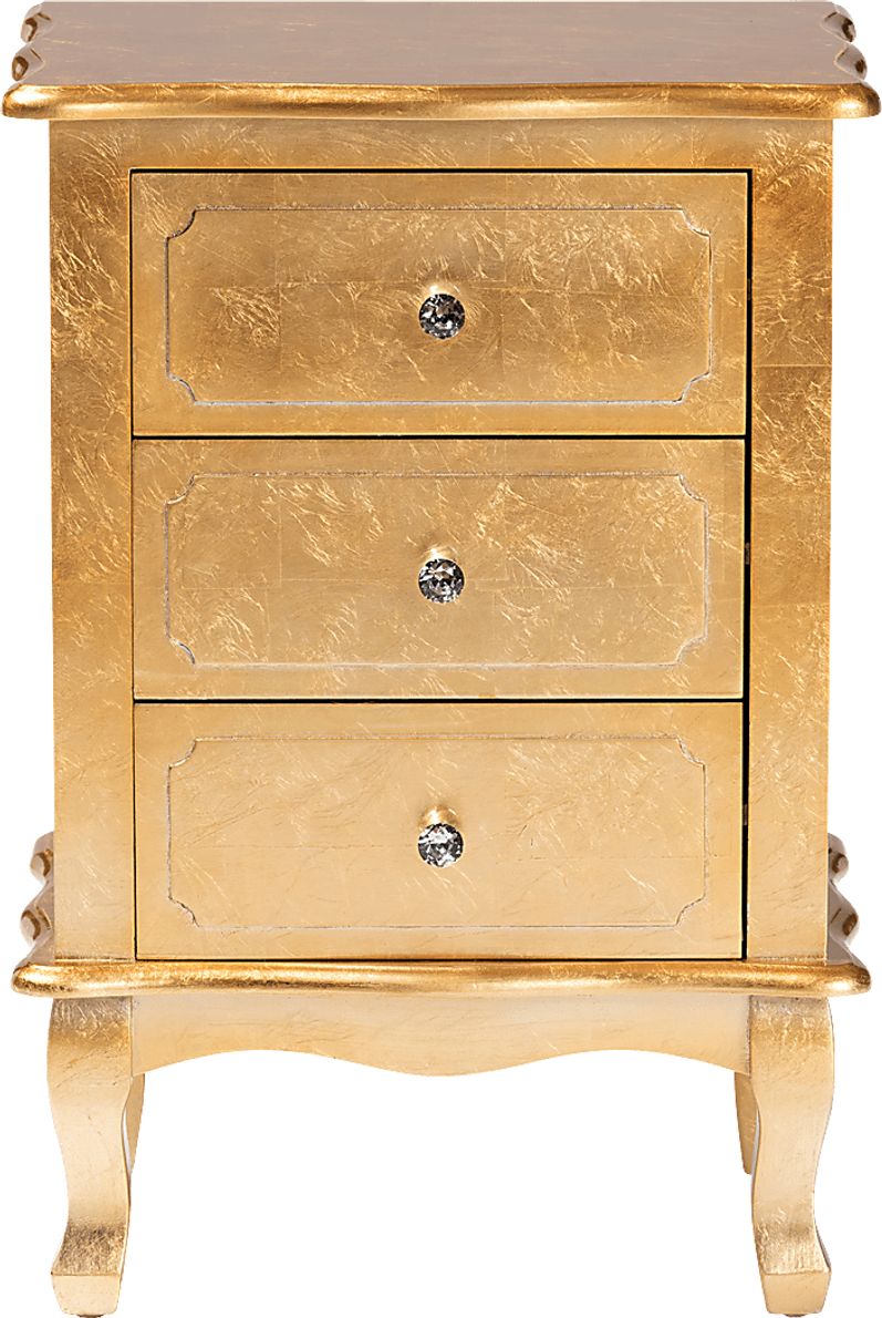 Brinkhoff IV Gold Nightstand