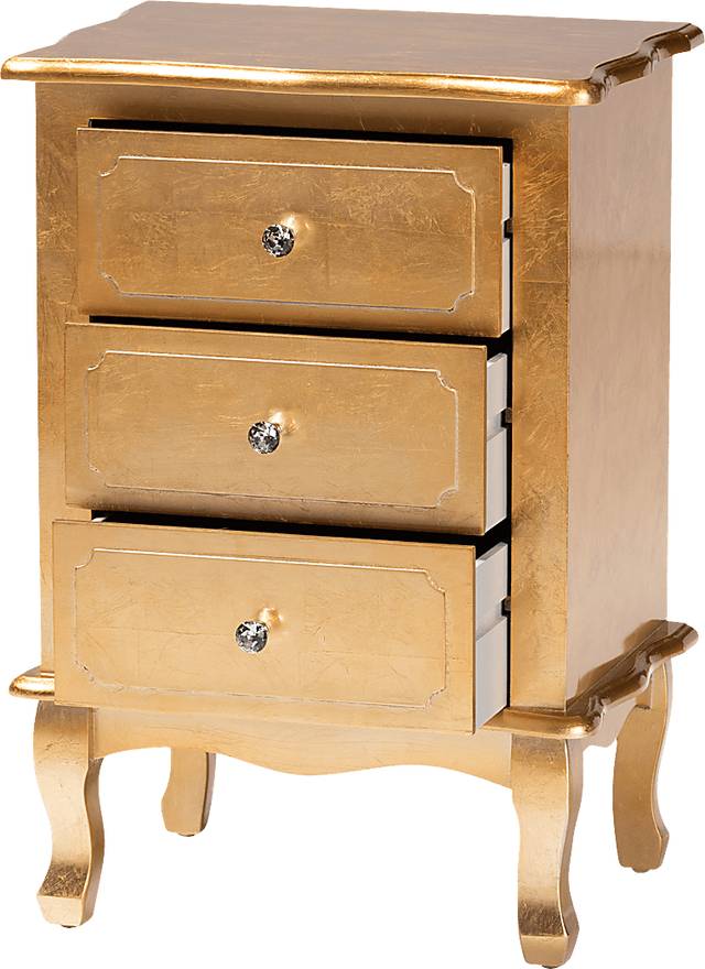 Brinkhoff IV Gold Nightstand - Thumbnail - Image 4