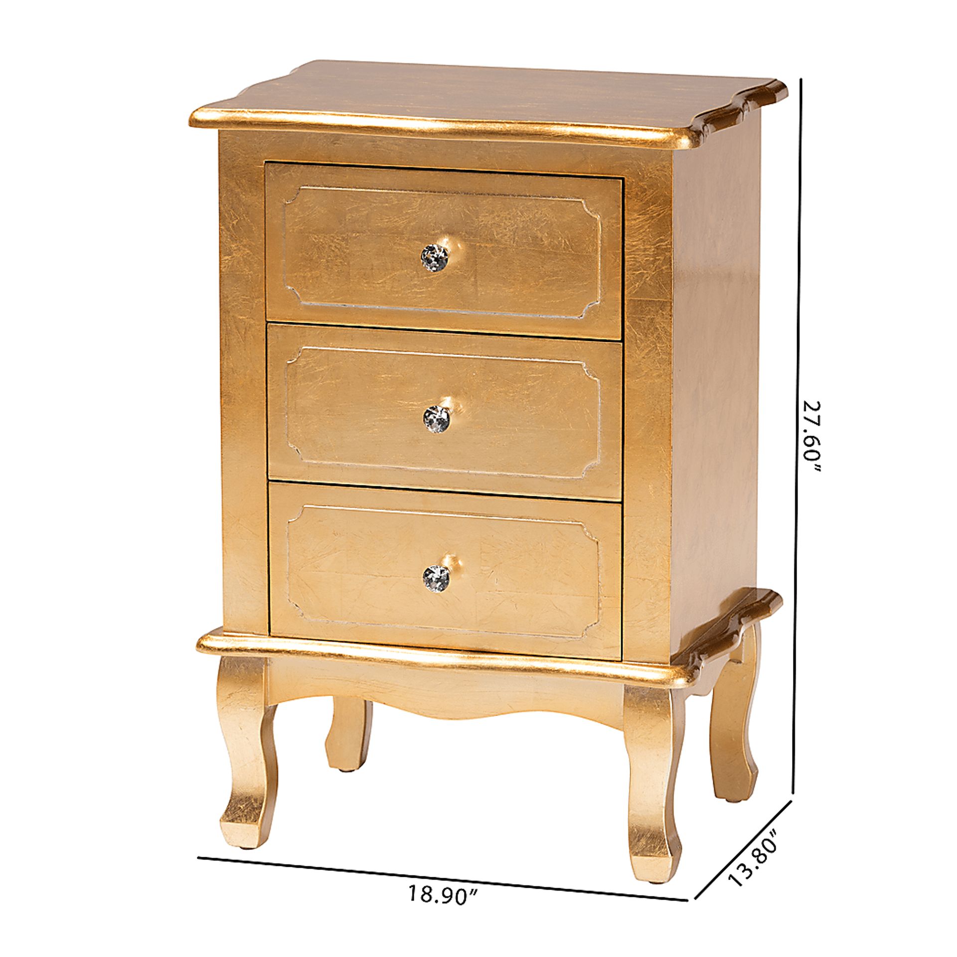 Brinkhoff IV Gold Nightstand - Image 10
