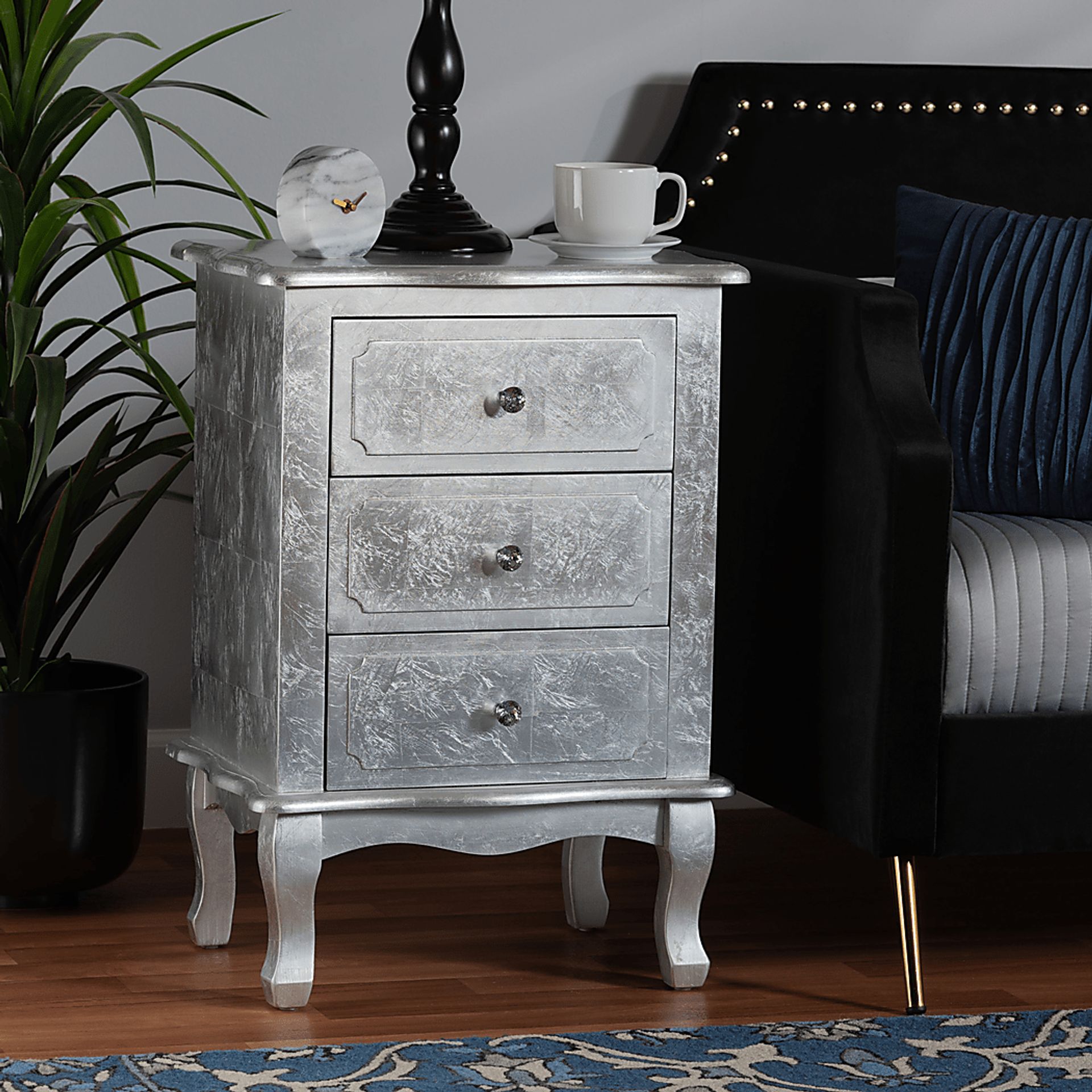 Brinkhoff IV Silver Nightstand - Image 2