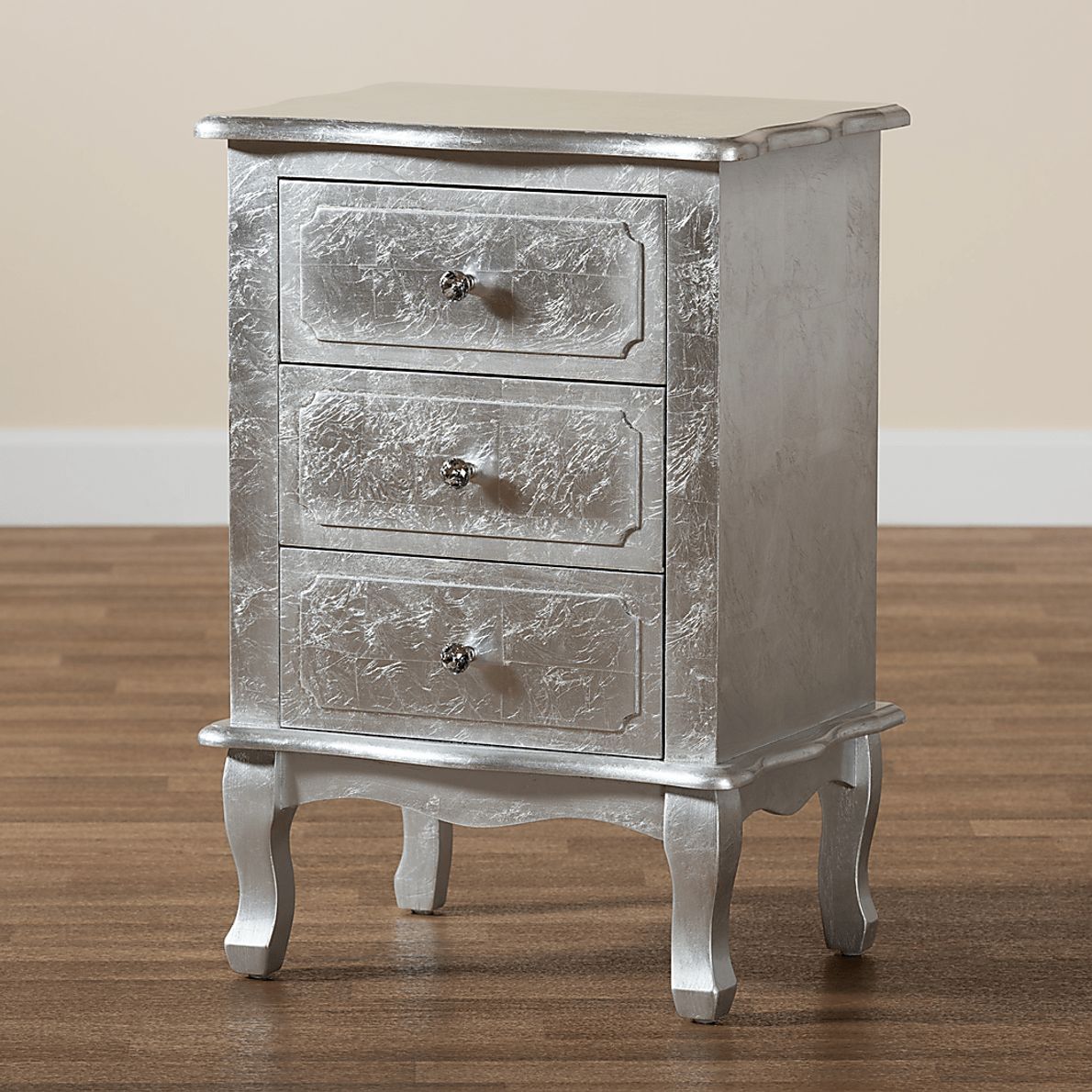 Brinkhoff IV Silver Nightstand