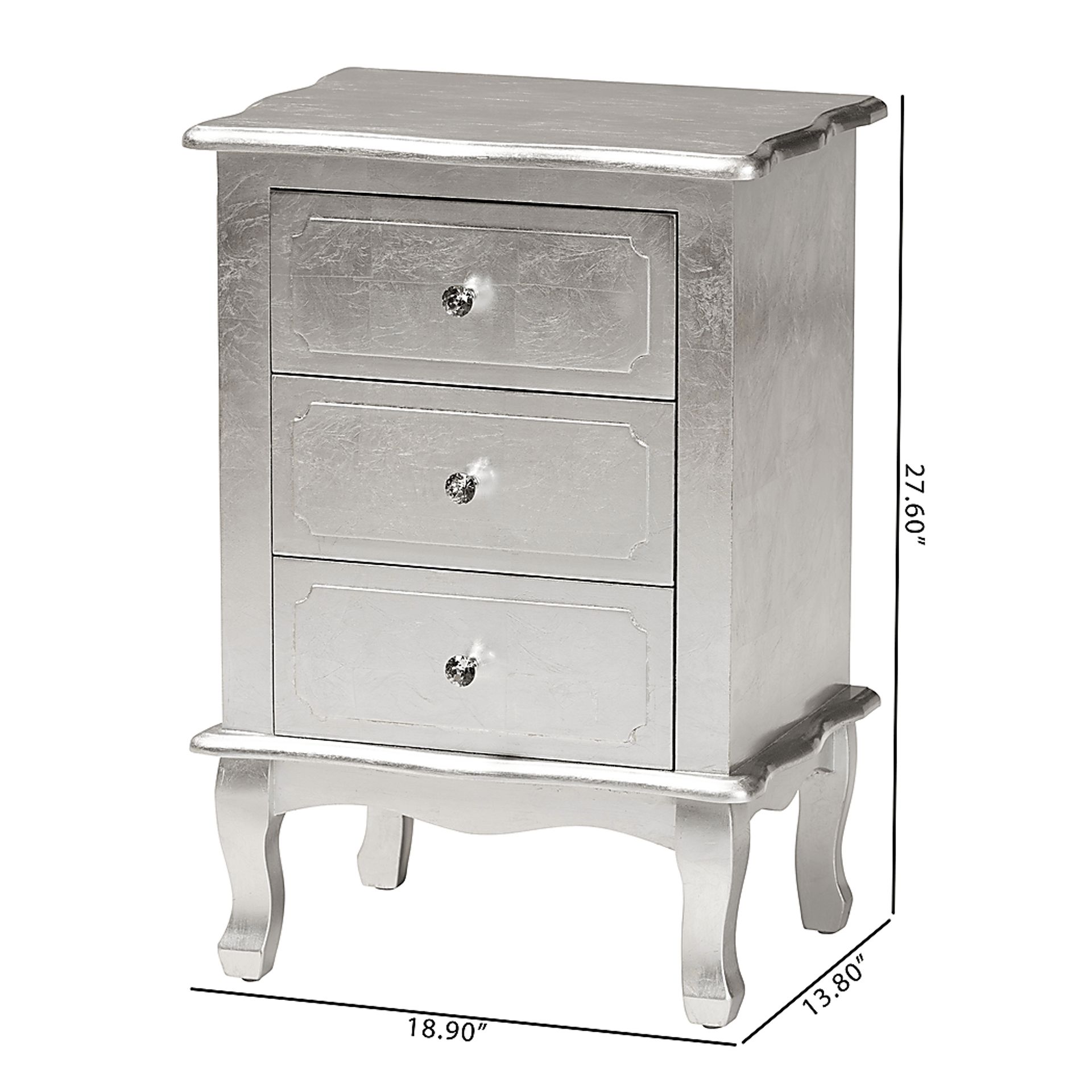 Brinkhoff IV Silver Nightstand - Image 10