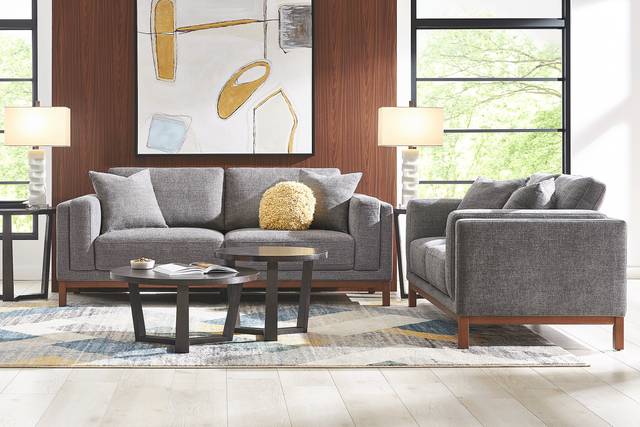 Brinkley Pewter 5 Pc Living Room - Thumbnail - Image 1