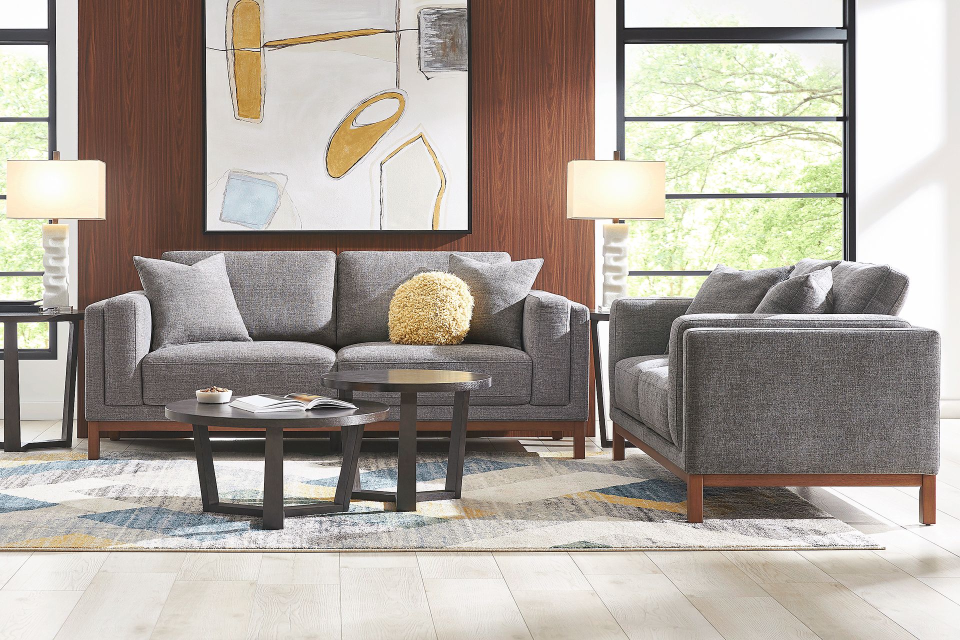 Brinkley Pewter 5 Pc Living Room - Image 1