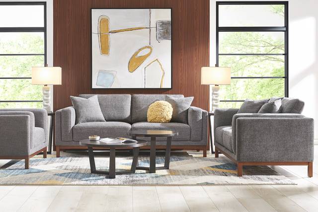 Brinkley Pewter 8 Pc Living Room - Thumbnail - Image 1