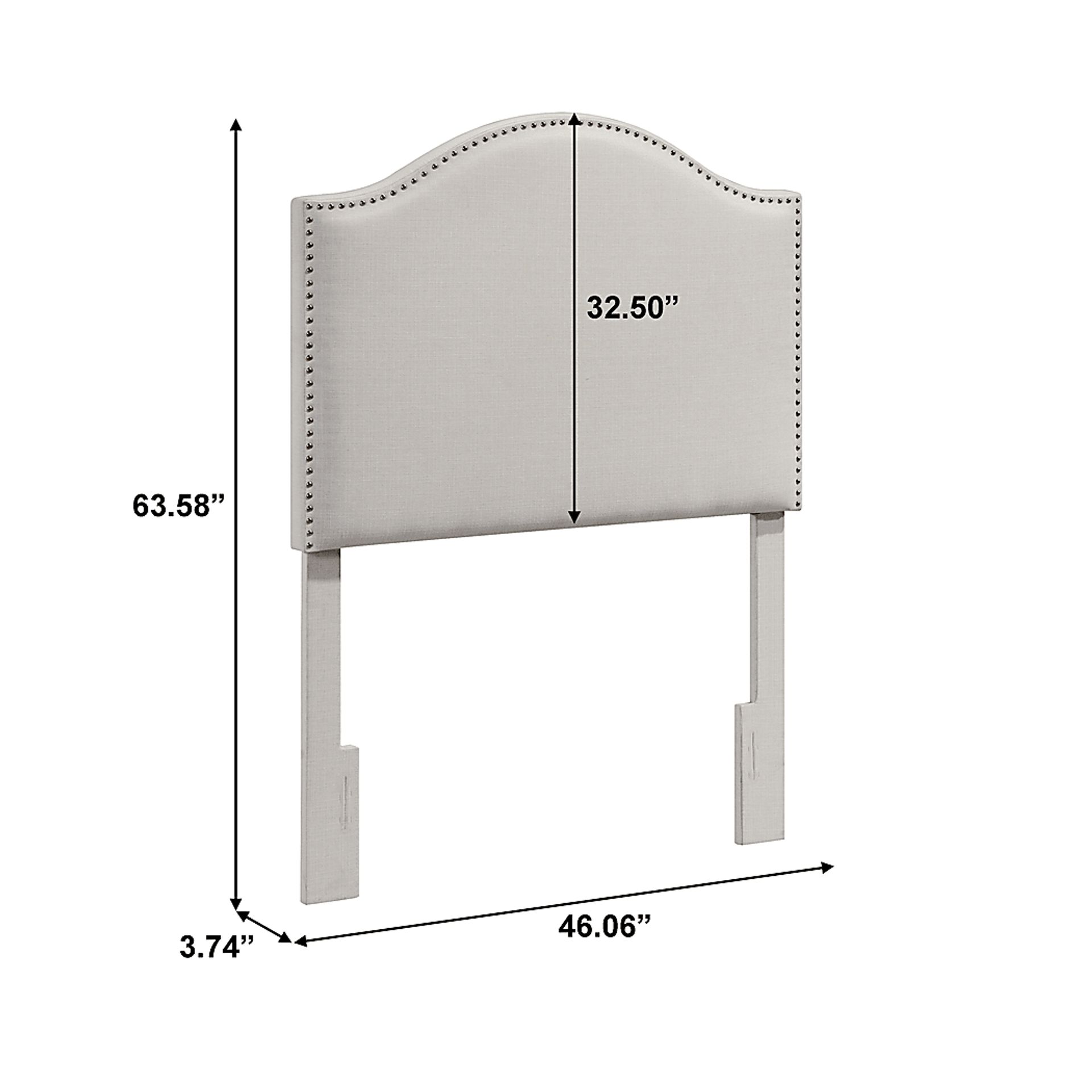 Brinkworth Cream Twin Headboard - Image 8