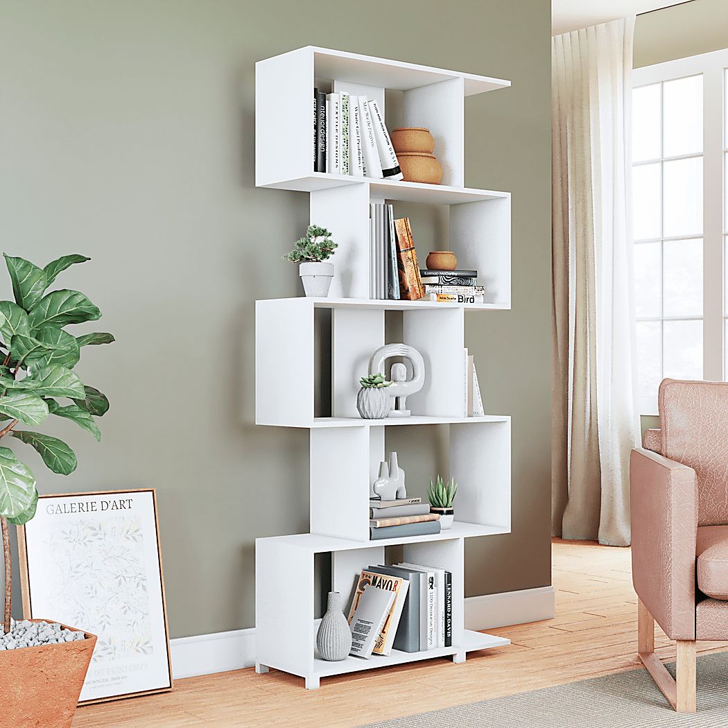 Brinlee White Bookcase
