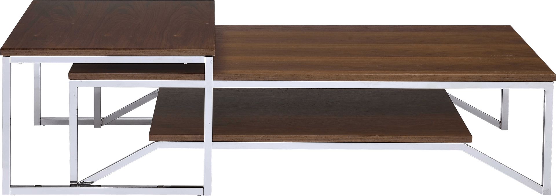 Brinley Walnut Nesting Cocktail Table (Set of 2) - Image 2